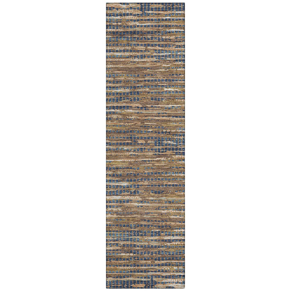 Machine Washable Indoor/Outdoor Chantille ACN2642 Blue 2'3" x 7'6" Runner Rug. Picture 1