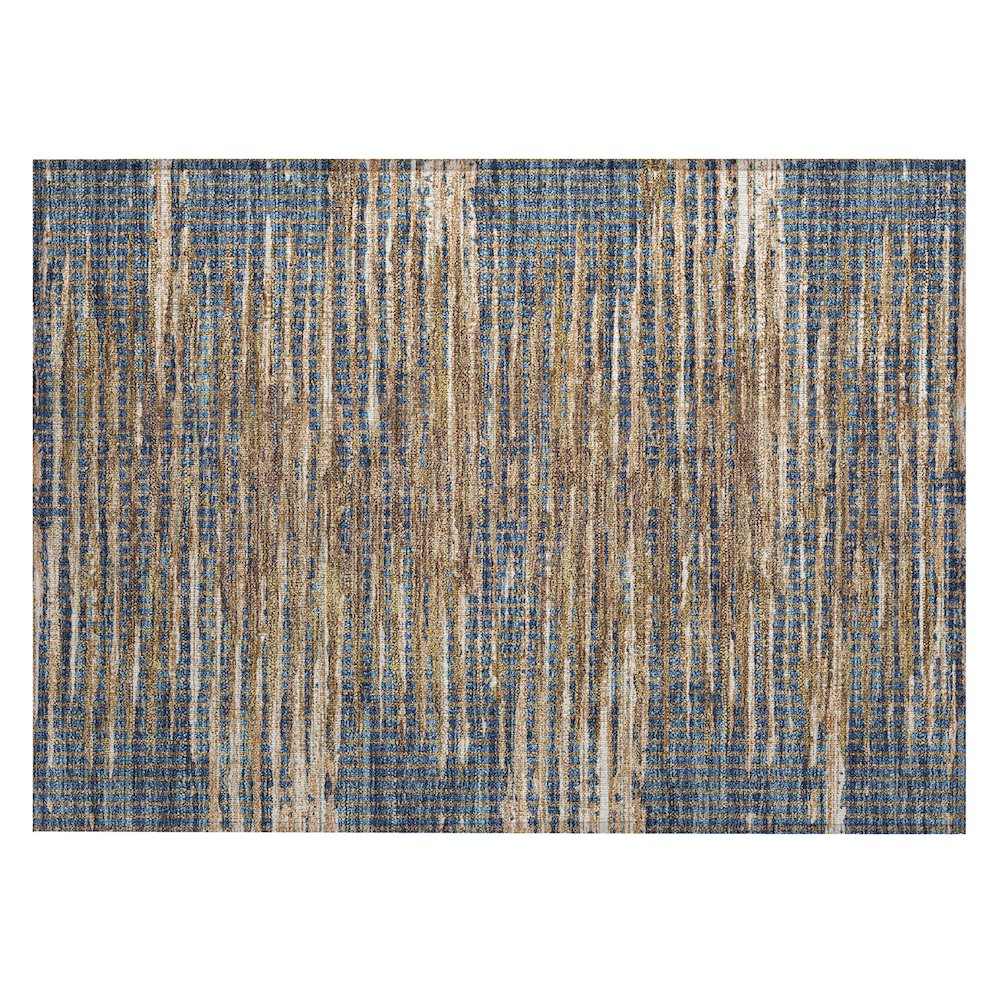 Machine Washable Indoor/Outdoor Chantille ACN2642 Blue 1'8" x 2'6" Rug. Picture 1