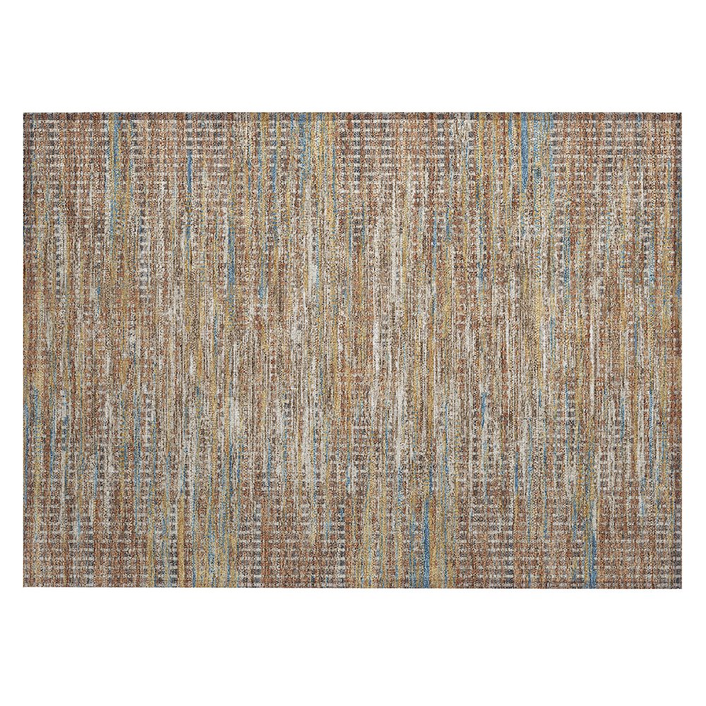 Machine Washable Indoor/Outdoor Chantille ACN2642 Orange 1'8" x 2'6" Rug. Picture 1