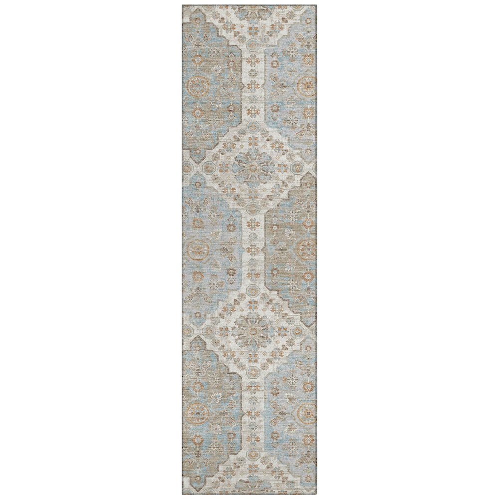 Machine Washable Indoor/Outdoor Chantille ACN2643 Ivory 2'3" x 7'6" Runner Rug. Picture 1