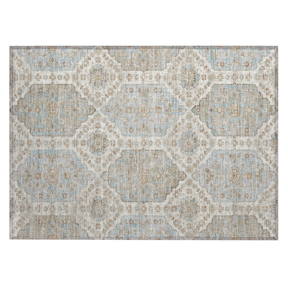Machine Washable Indoor/Outdoor Chantille ACN2643 Ivory 1'8" x 2'6" Rug. Picture 1