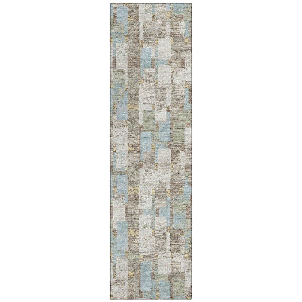 Machine Washable Indoor/Outdoor Chantille ACN2644 Ivory 2'3" x 7'6" Runner Rug. Picture 1