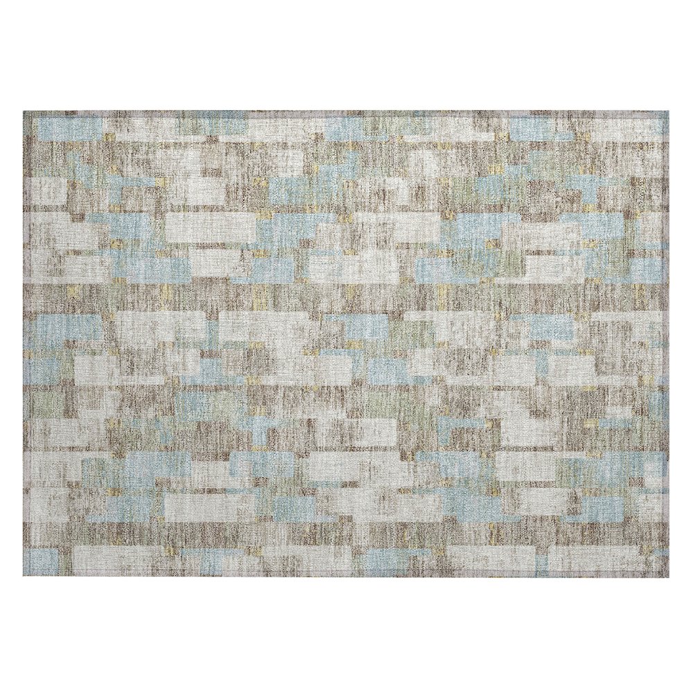 Machine Washable Indoor/Outdoor Chantille ACN2644 Ivory 1'8" x 2'6" Rug. Picture 1