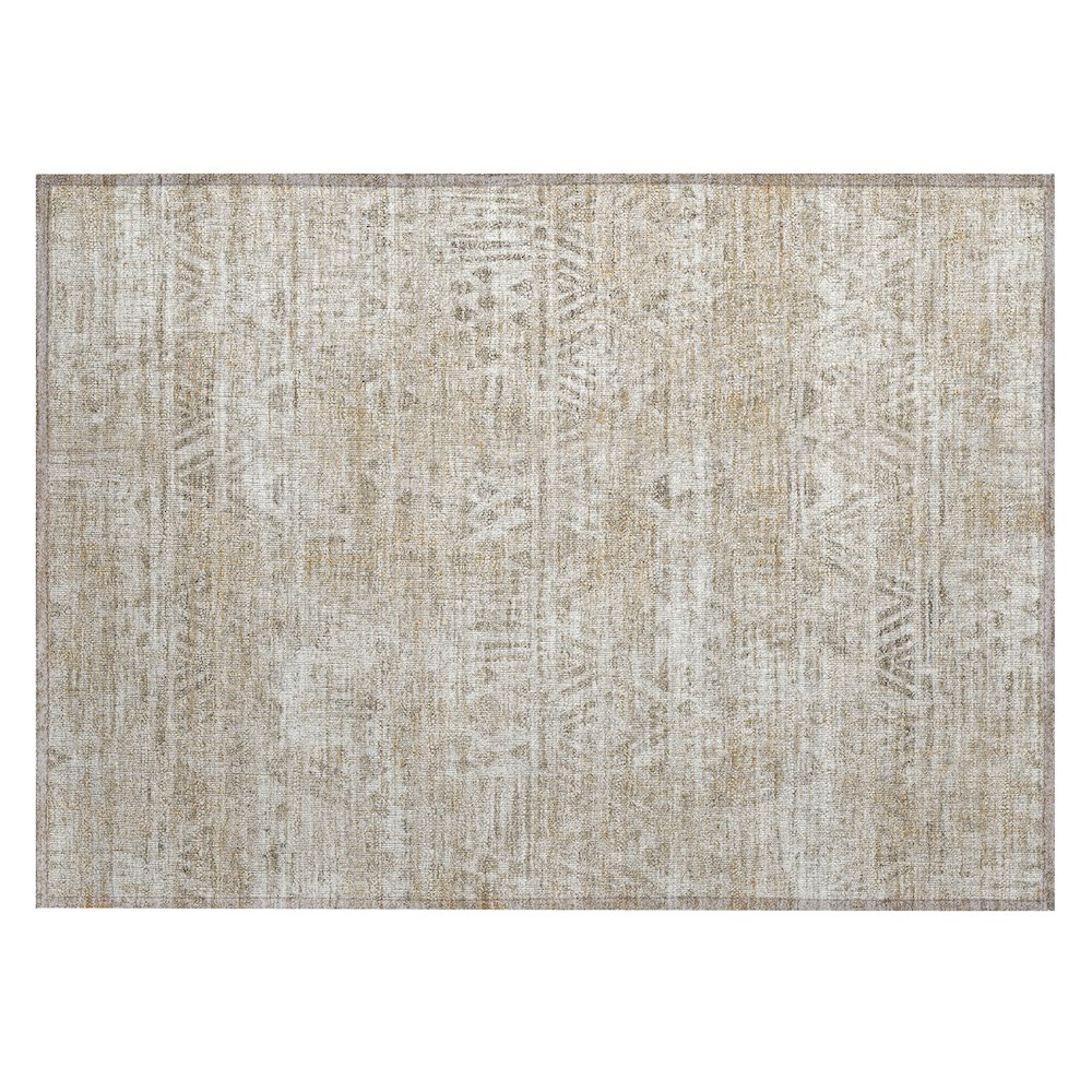 Machine Washable Indoor/Outdoor Chantille ACN2645 Ivory 1'8" x 2'6" Rug. Picture 1