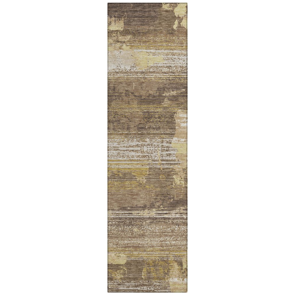 Machine Washable Indoor/Outdoor Chantille ACN2646 Brown 2'3" x 7'6" Runner Rug. Picture 1