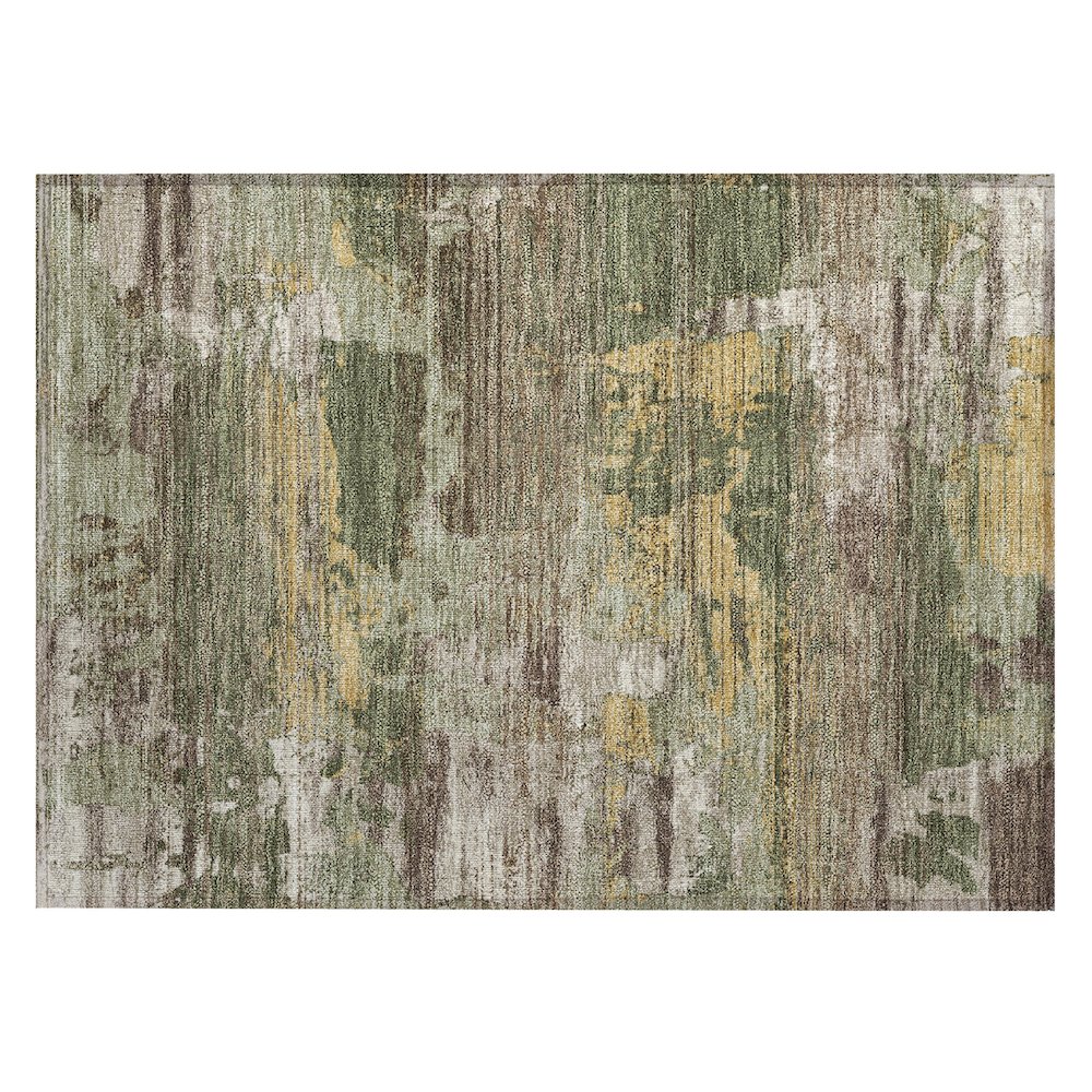 Machine Washable Indoor/Outdoor Chantille ACN2646 Green 1'8" x 2'6" Rug. Picture 1