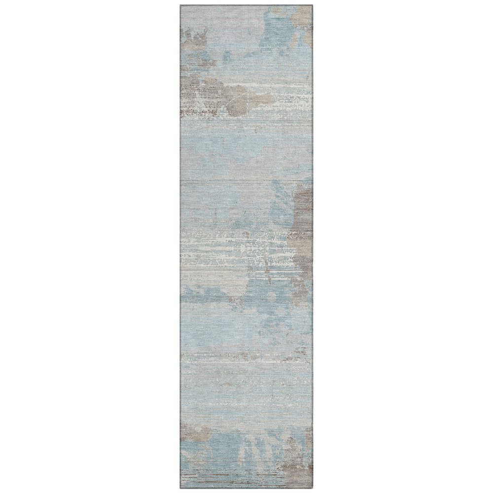 Machine Washable Indoor/Outdoor Chantille ACN2646 Blue 2'3" x 7'6" Runner Rug. Picture 1