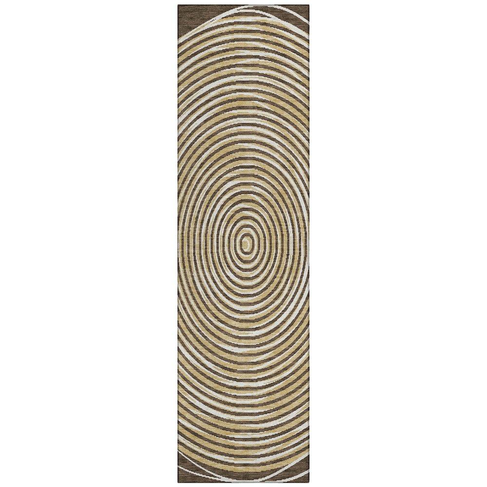 Machine Washable Indoor/Outdoor Chantille ACN2647 Brown 2'3" x 7'6" Runner Rug. Picture 1