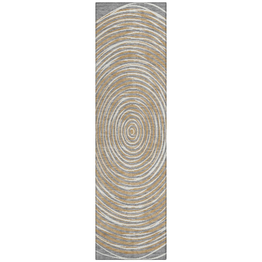 Machine Washable Indoor/Outdoor Chantille ACN2647 Gray 2'3" x 7'6" Runner Rug. Picture 1