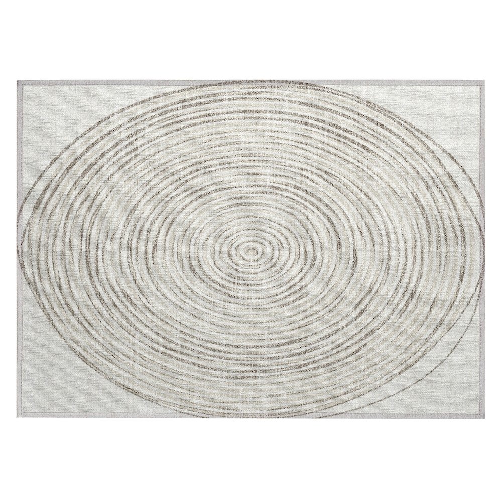 Machine Washable Indoor/Outdoor Chantille ACN2647 Ivory 1'8" x 2'6" Rug. Picture 1