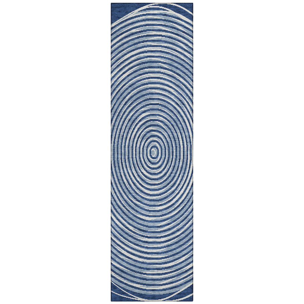 Machine Washable Indoor/Outdoor Chantille ACN2647 Blue 2'3" x 7'6" Runner Rug. Picture 1