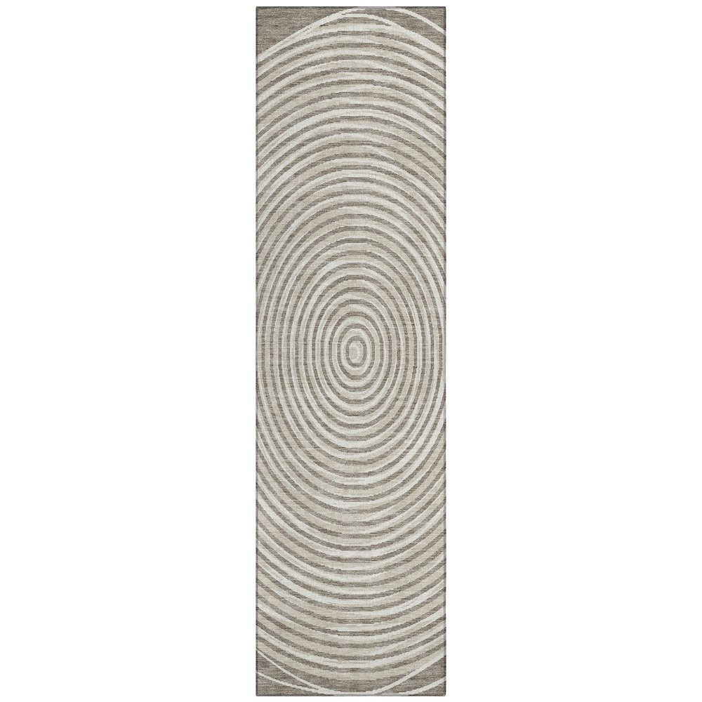 Machine Washable Indoor/Outdoor Chantille ACN2647 Brown 2'3" x 7'6" Runner Rug. Picture 1