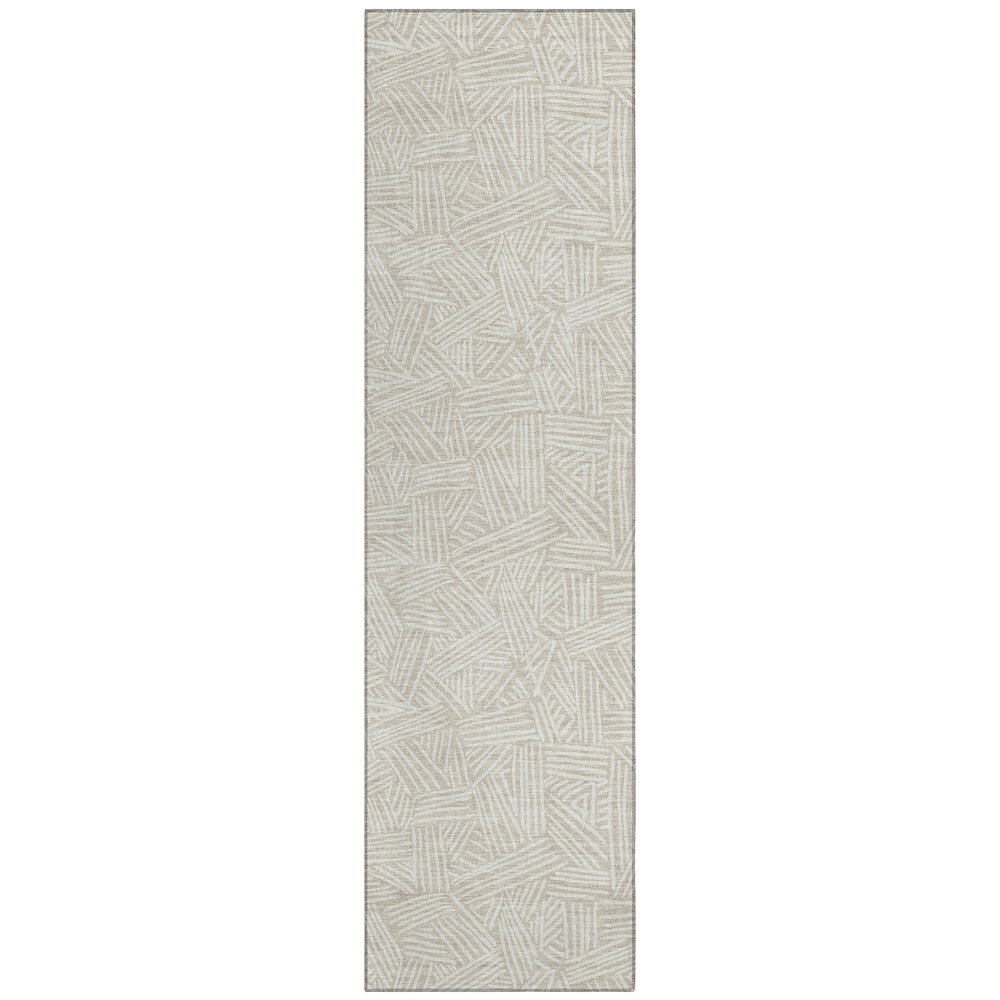 Machine Washable Indoor/Outdoor Chantille ACN2648 Brown 2'3" x 7'6" Runner Rug. Picture 1