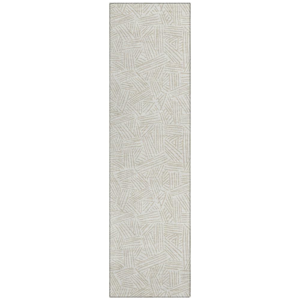 Machine Washable Indoor/Outdoor Chantille ACN2648 Ivory 2'3" x 7'6" Runner Rug. Picture 1