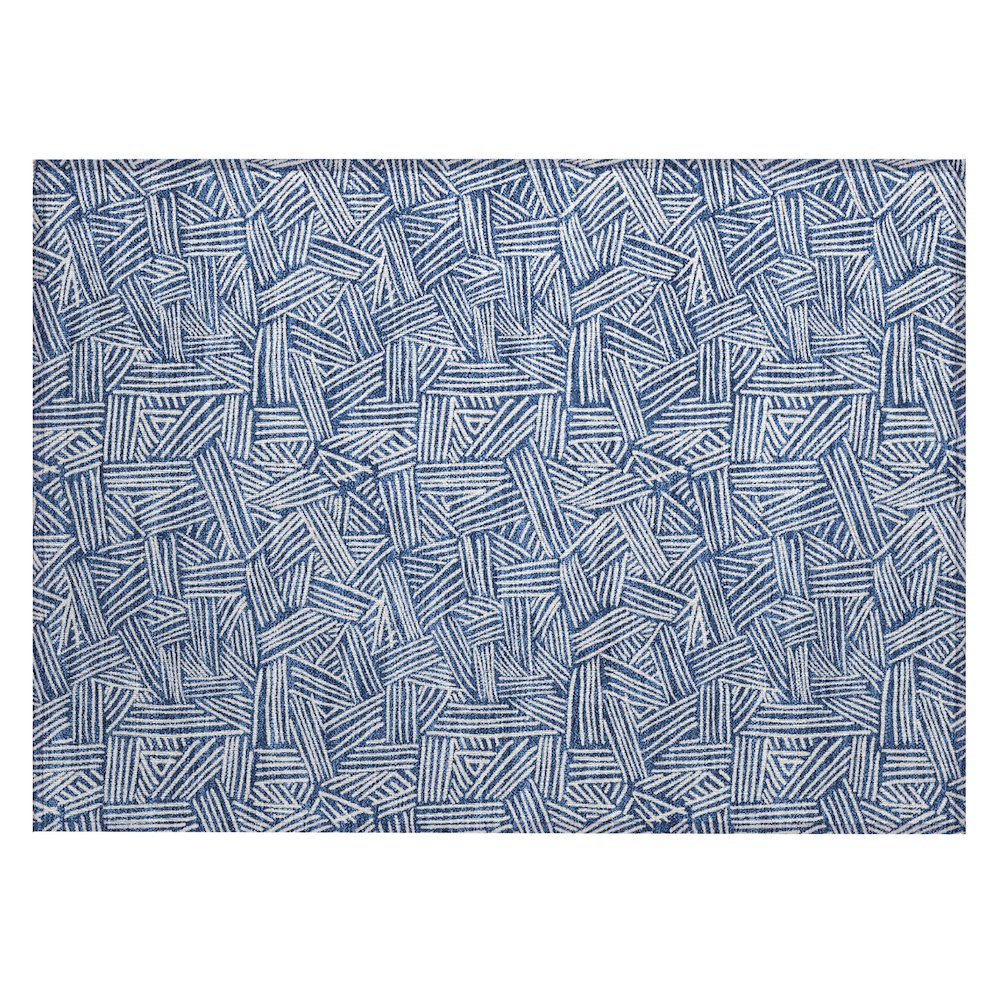 Machine Washable Indoor/Outdoor Chantille ACN2648 Blue 1'8" x 2'6" Rug. Picture 1
