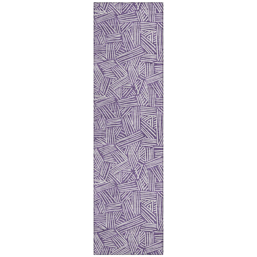 Machine Washable Indoor/Outdoor Chantille ACN2648 Purple 2'3" x 7'6" Runner Rug. Picture 1