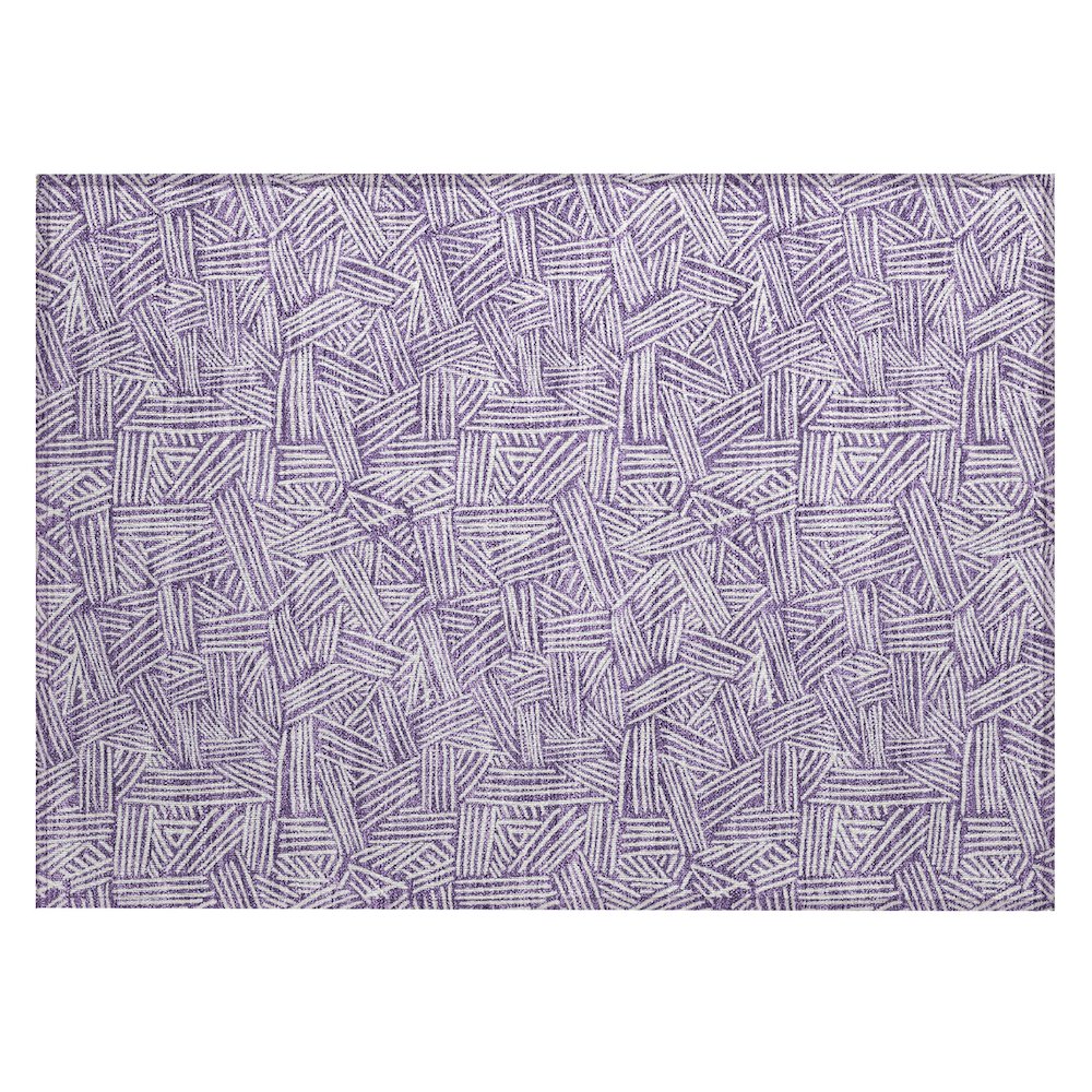 Machine Washable Indoor/Outdoor Chantille ACN2648 Purple 1'8" x 2'6" Rug. Picture 1
