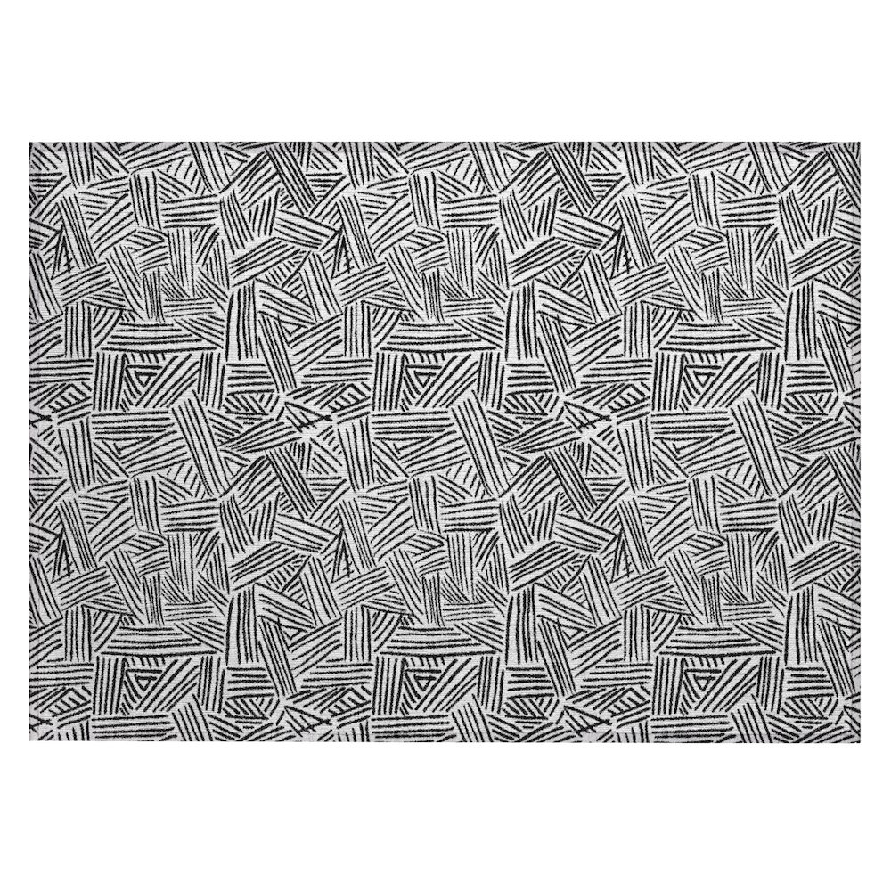 Machine Washable Indoor/Outdoor Chantille ACN2648 Ivory 1'8" x 2'6" Rug. Picture 1