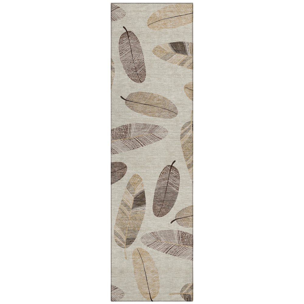 Machine Washable Indoor/Outdoor Chantille ACN2649 Brown 2'3" x 7'6" Runner Rug. Picture 1