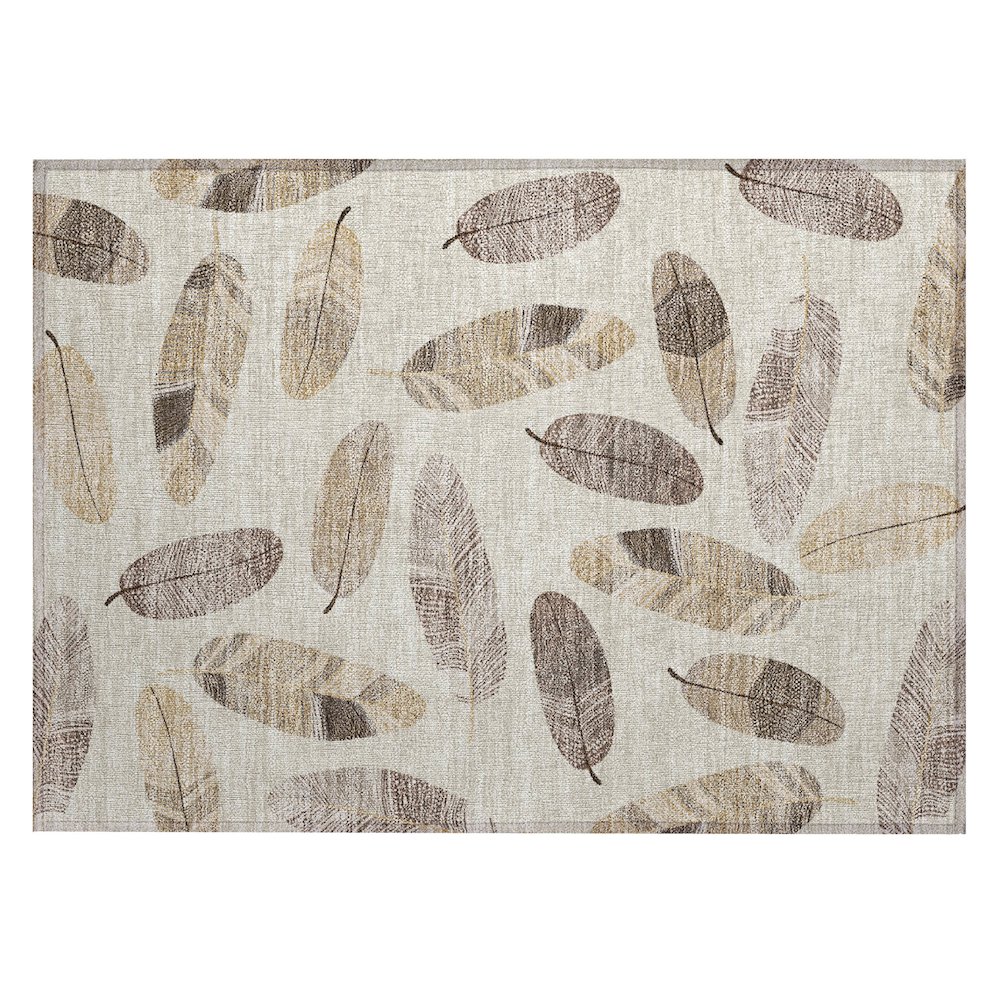 Machine Washable Indoor/Outdoor Chantille ACN2649 Brown 1'8" x 2'6" Rug. Picture 1