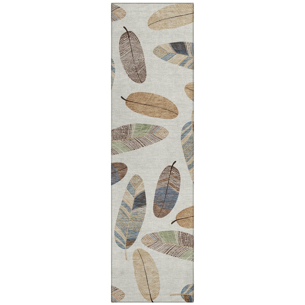 Machine Washable Indoor/Outdoor Chantille ACN2649 Ivory 2'3" x 7'6" Runner Rug. Picture 1