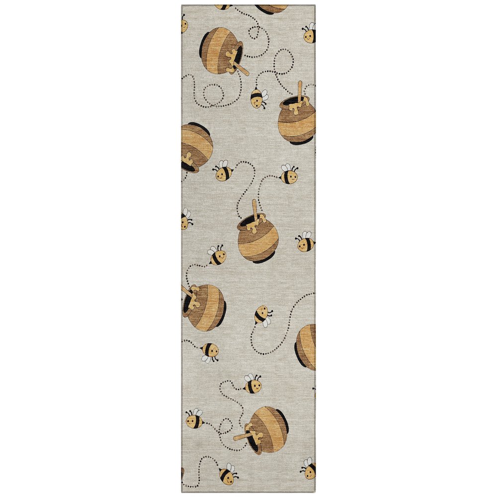 Machine Washable Indoor/Outdoor Chantille ACN2650 Brown 2'3" x 7'6" Runner Rug. Picture 1
