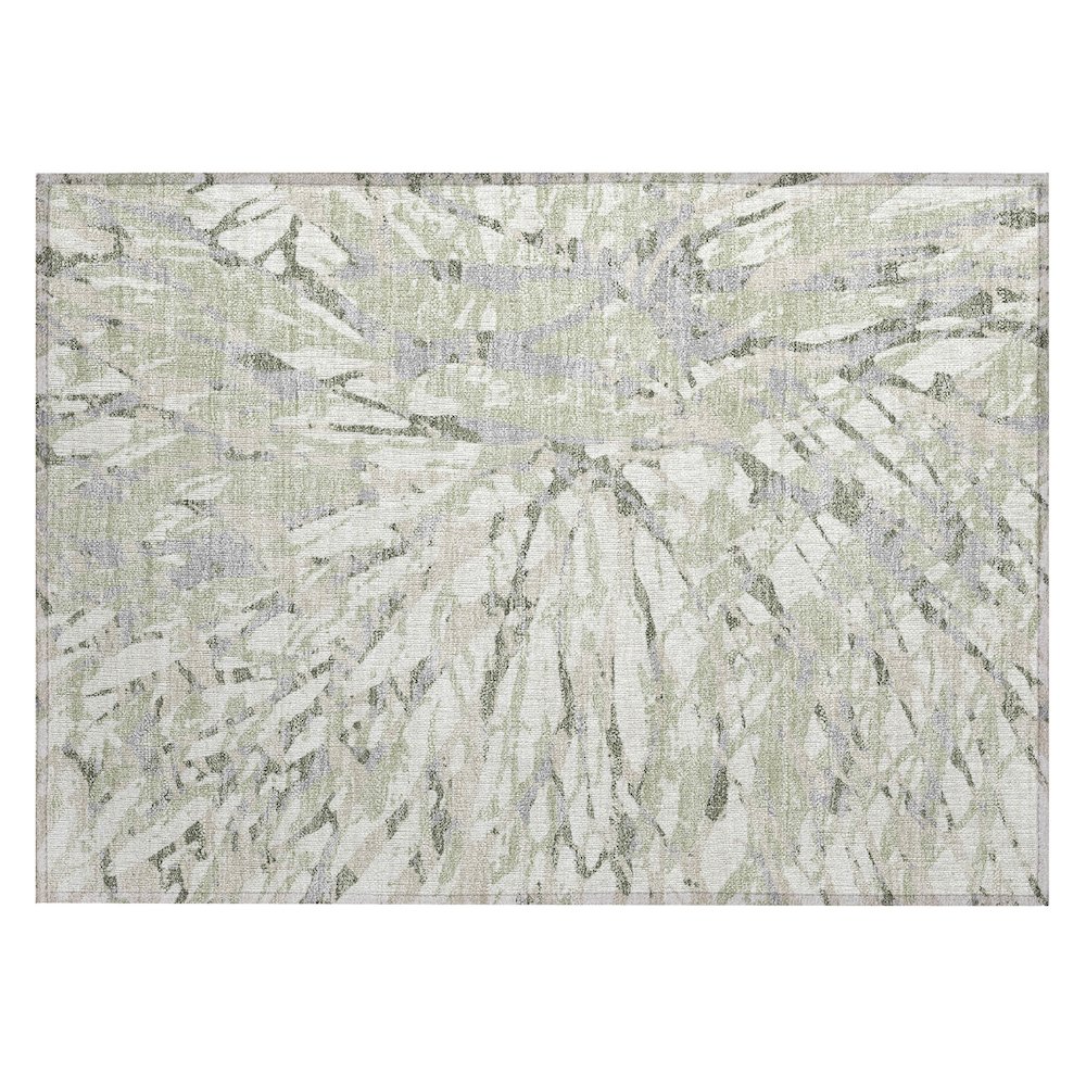 Machine Washable Indoor/Outdoor Chantille ACN2651 Green 1'8" x 2'6" Rug. Picture 1