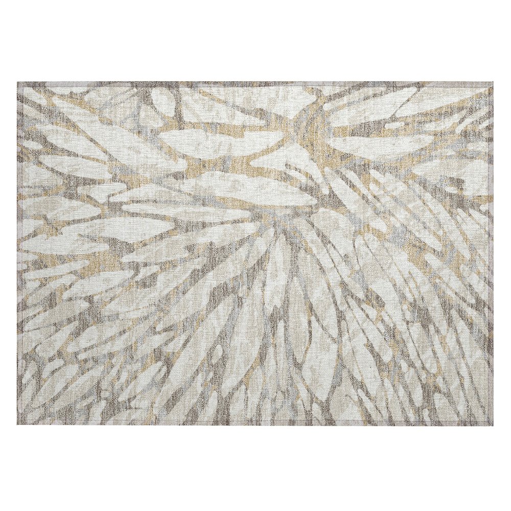 Machine Washable Indoor/Outdoor Chantille ACN2651 Ivory 1'8" x 2'6" Rug. Picture 1