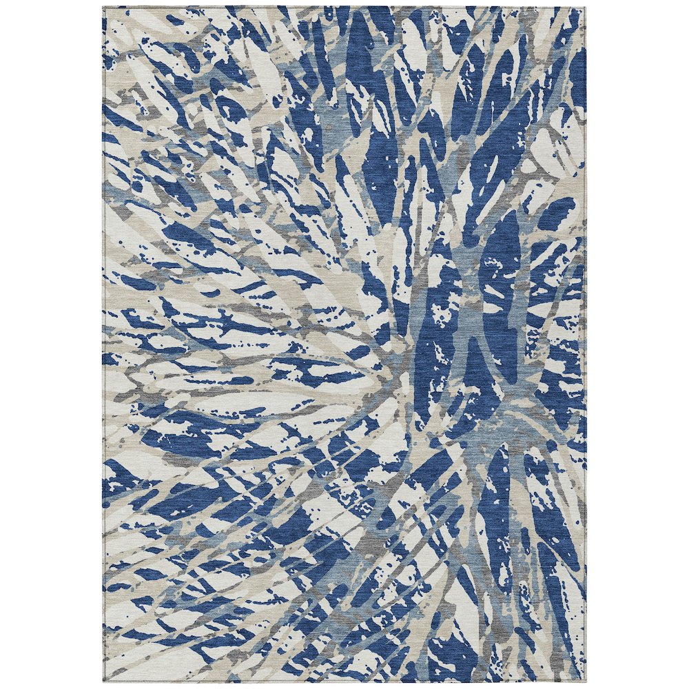 Machine Washable Indoor/Outdoor Chantille ACN2651 Blue 2'6" x 3'10" Rug. Picture 1