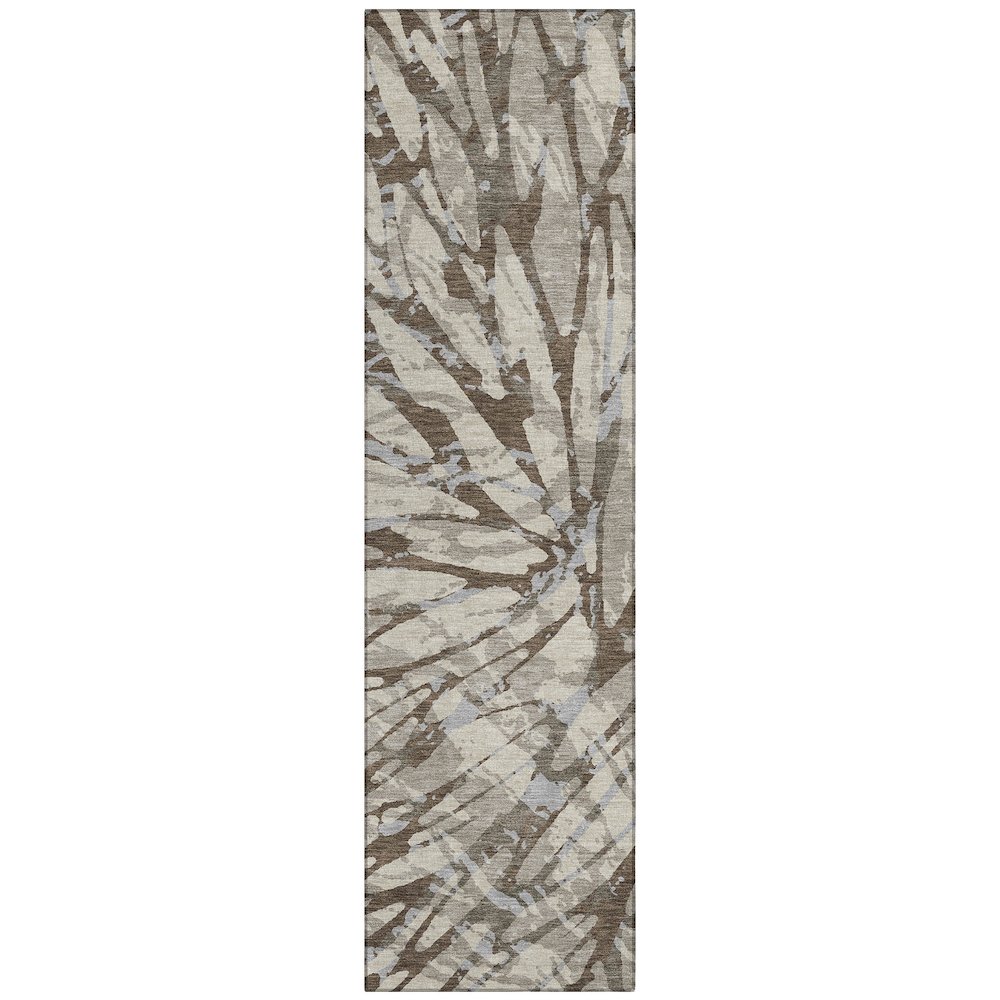 Machine Washable Indoor/Outdoor Chantille ACN2651 Brown 2'3" x 7'6" Runner Rug. Picture 1