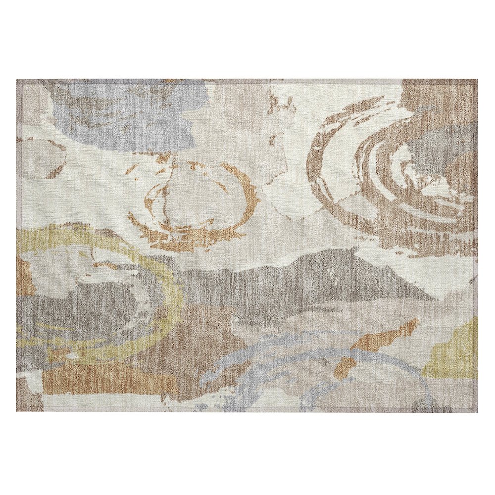 Machine Washable Indoor/Outdoor Chantille ACN2652 Ivory 1'8" x 2'6" Rug. Picture 1