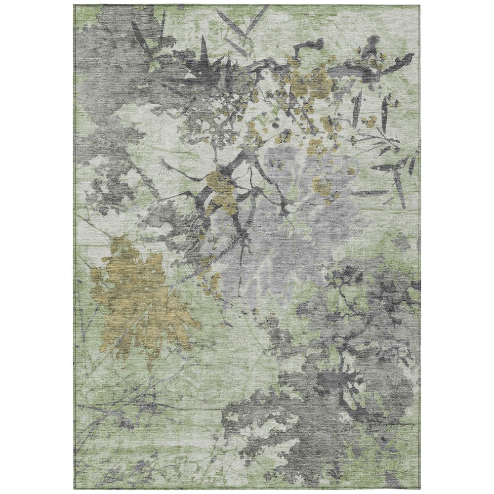 Machine Washable Indoor/Outdoor Chantille ACN2654 Green 2'6" x 3'10" Rug. Picture 1
