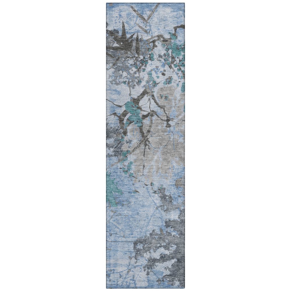 Machine Washable Indoor/Outdoor Chantille ACN2654 Blue 2'3" x 7'6" Runner Rug. Picture 1