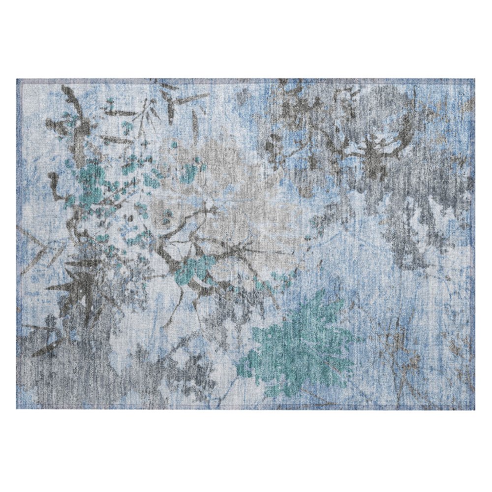 Machine Washable Indoor/Outdoor Chantille ACN2654 Blue 1'8" x 2'6" Rug. Picture 1