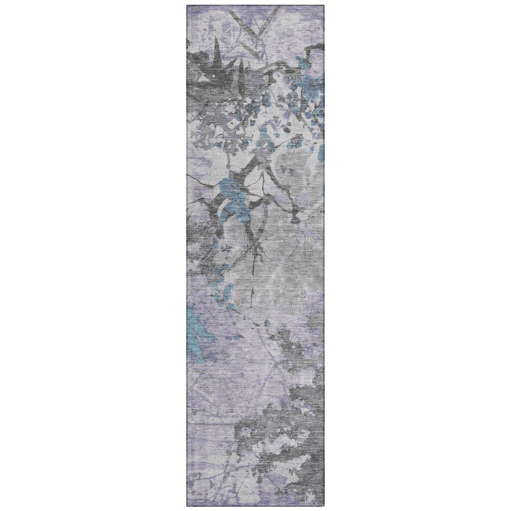 Machine Washable Indoor/Outdoor Chantille ACN2654 Purple 2'3" x 7'6" Runner Rug. Picture 1