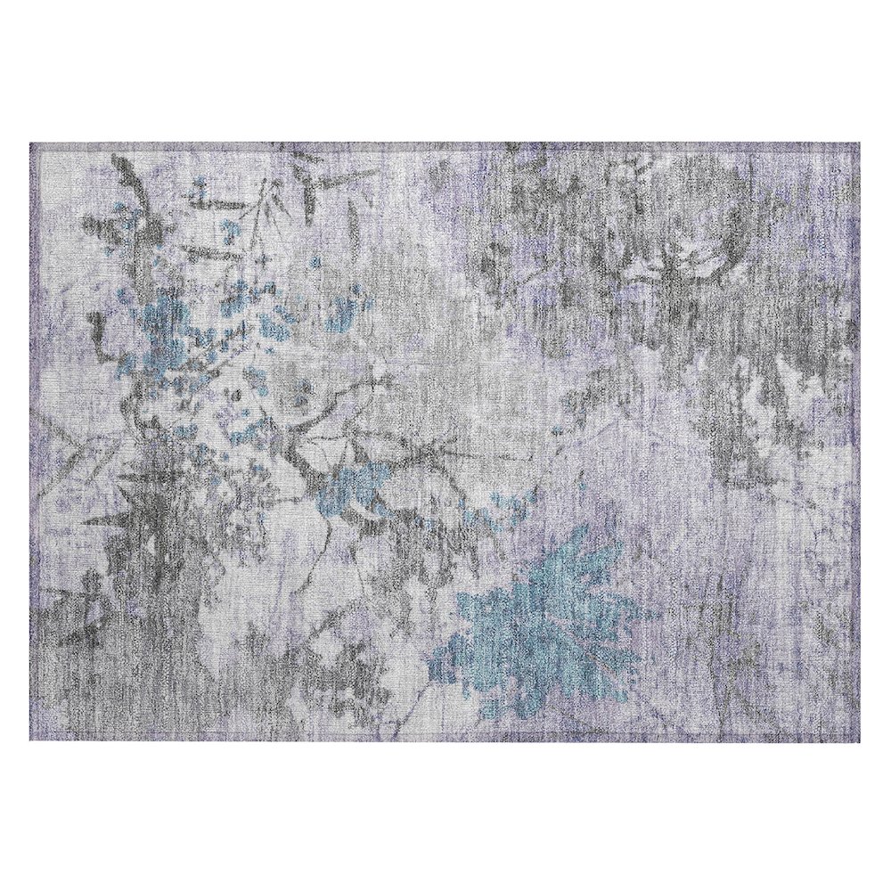 Machine Washable Indoor/Outdoor Chantille ACN2654 Purple 1'8" x 2'6" Rug. Picture 1