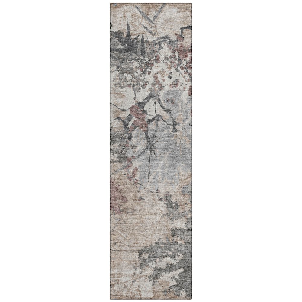 Machine Washable Indoor/Outdoor Chantille ACN2654 Brown 2'3" x 7'6" Runner Rug. Picture 1