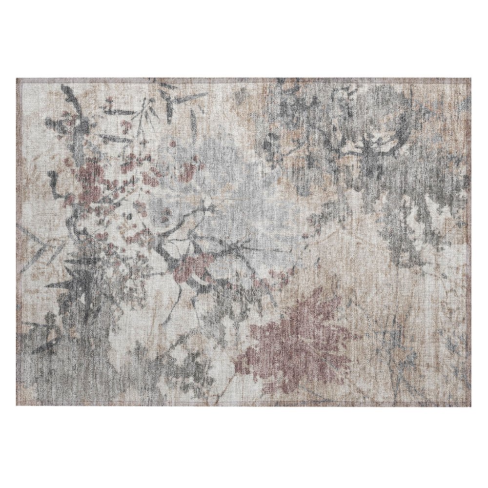Machine Washable Indoor/Outdoor Chantille ACN2654 Brown 1'8" x 2'6" Rug. Picture 1