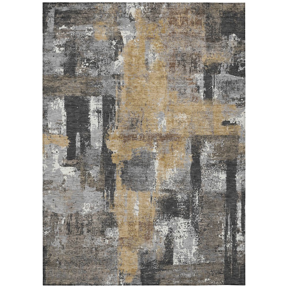 Machine Washable Indoor/Outdoor Chantille ACN2655 Gray 2'6" x 3'10" Rug. Picture 1