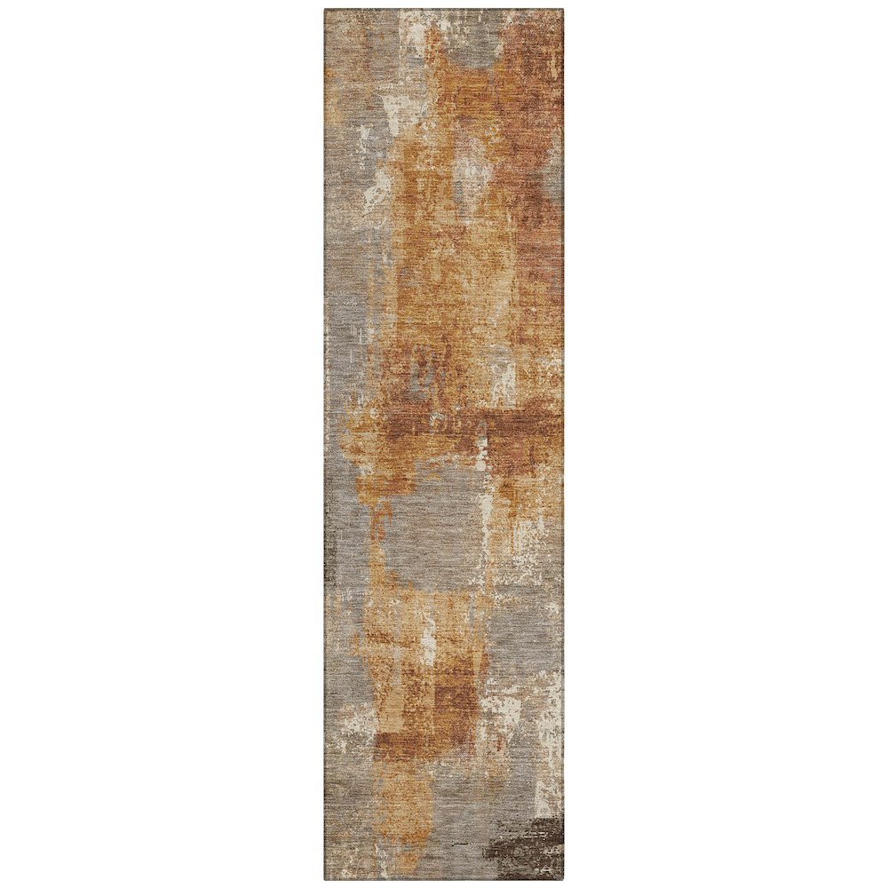 Machine Washable Indoor/Outdoor Chantille ACN2655 Brown 2'3" x 7'6" Runner Rug. Picture 1