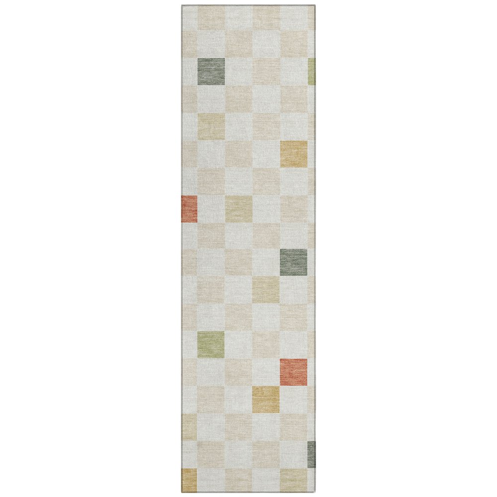 Machine Washable Indoor/Outdoor Chantille ACN2656 Ivory 2'3" x 7'6" Runner Rug. Picture 1