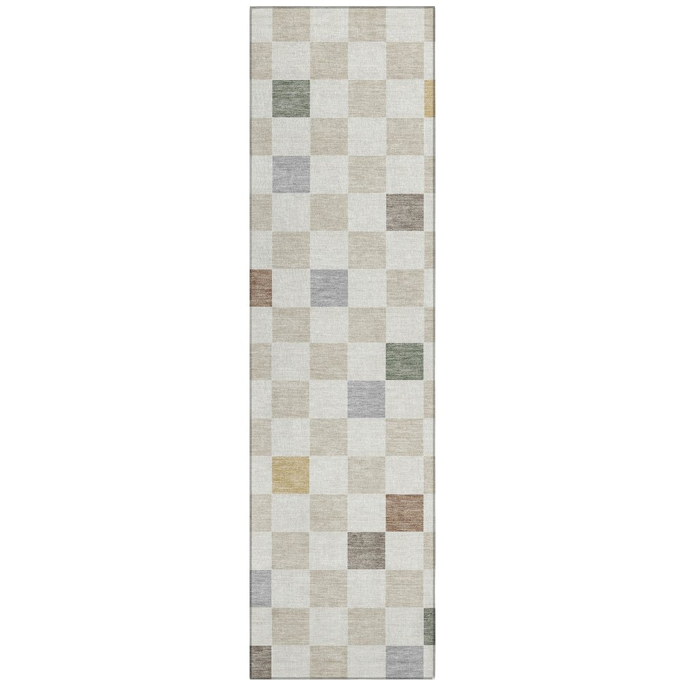 Machine Washable Indoor/Outdoor Chantille ACN2656 Ivory 2'3" x 7'6" Runner Rug. Picture 1