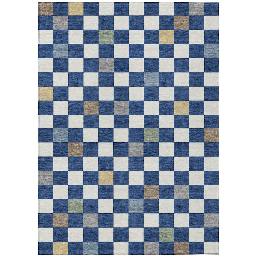 Machine Washable Indoor/Outdoor Chantille ACN2656 Blue 2'6" x 3'10" Rug. Picture 1