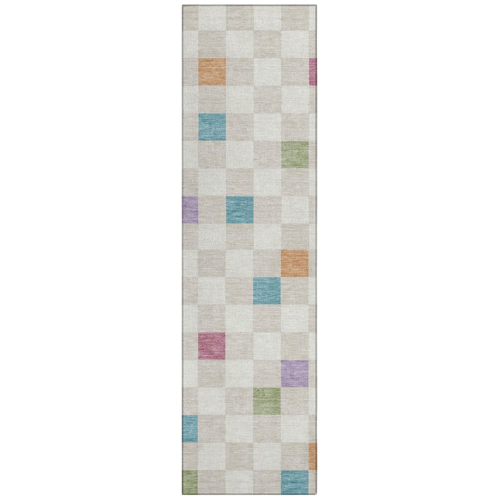 Machine Washable Indoor/Outdoor Chantille ACN2656 Ivory 2'3" x 7'6" Runner Rug. Picture 1