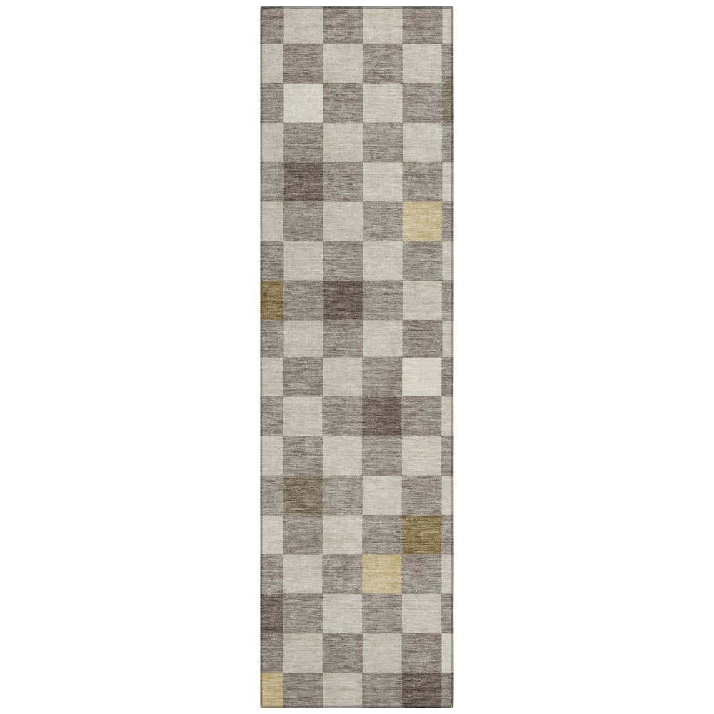 Machine Washable Indoor/Outdoor Chantille ACN2656 Brown 2'3" x 7'6" Runner Rug. Picture 1