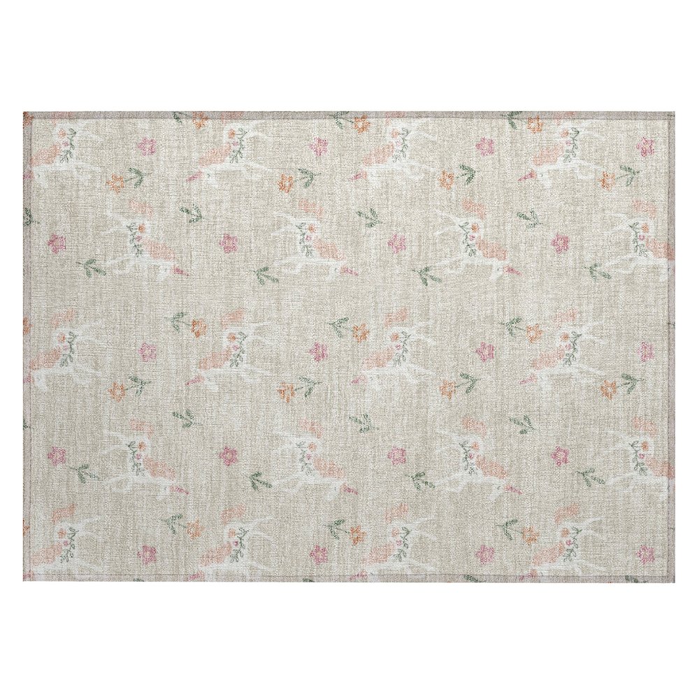 Machine Washable Indoor/Outdoor Chantille ACN2657 Brown 1'8" x 2'6" Rug. Picture 1