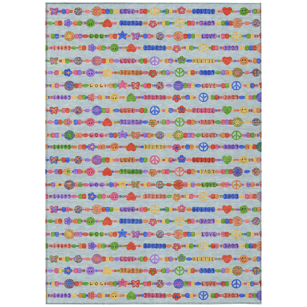 Machine Washable Indoor/Outdoor Chantille ACN2658 Blue 2'6" x 3'10" Rug. Picture 1