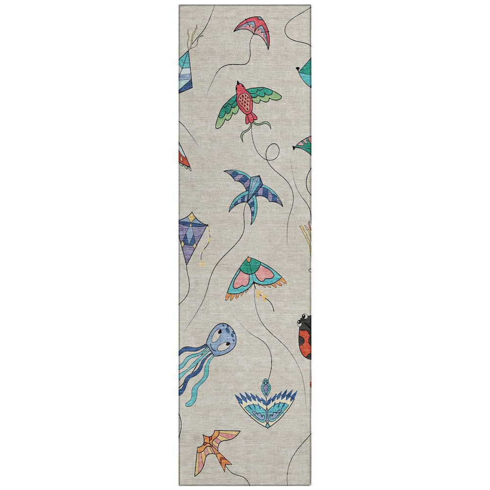 Machine Washable Indoor/Outdoor Chantille ACN2659 Brown 2'3" x 7'6" Runner Rug. Picture 1