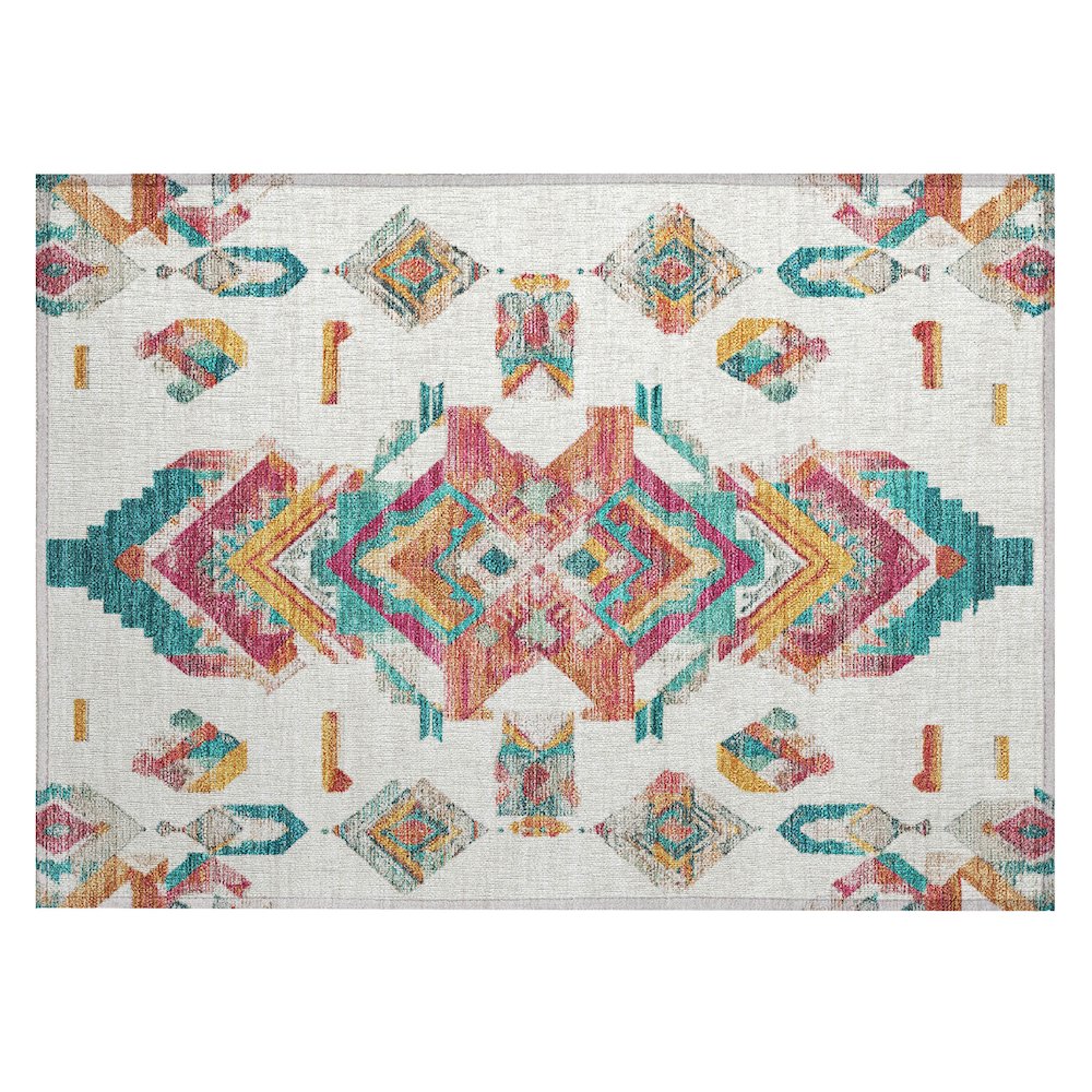 Machine Washable Indoor/Outdoor Chantille ACN2661 Ivory 1'8" x 2'6" Rug. Picture 1
