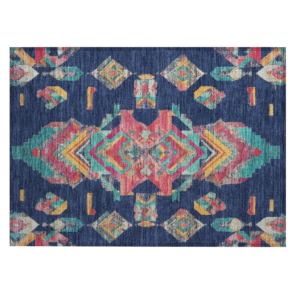 Machine Washable Indoor/Outdoor Chantille ACN2661 Blue 1'8" x 2'6" Rug. Picture 1